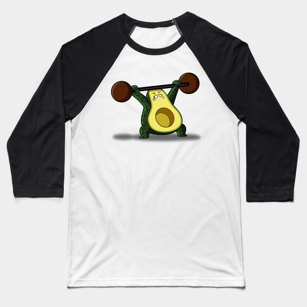 Avocado Gymn Baseball T-Shirt by albertocubatas